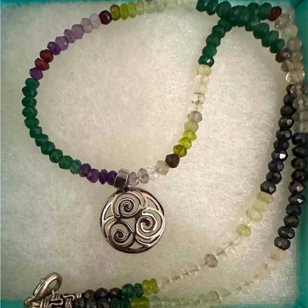 Celtic Trinity spiral necklace